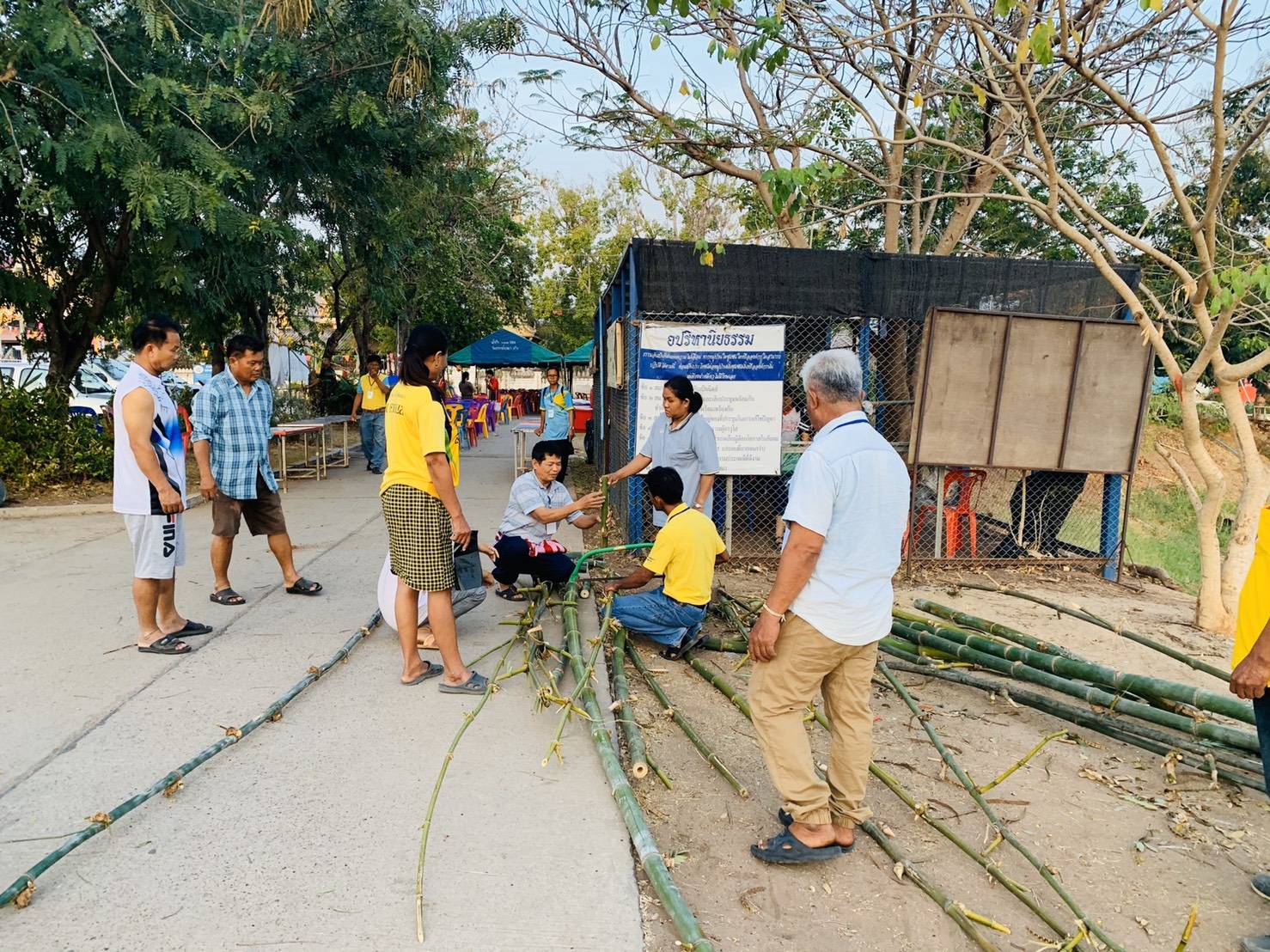 พช.ชัยภูมิจัดกิจกรรม “เอามื้อสามัคคี เพาะกิ่งไผ่ตามโครงการปลูกไผ่มงคลล้านต้นหน้าฝนนี้”