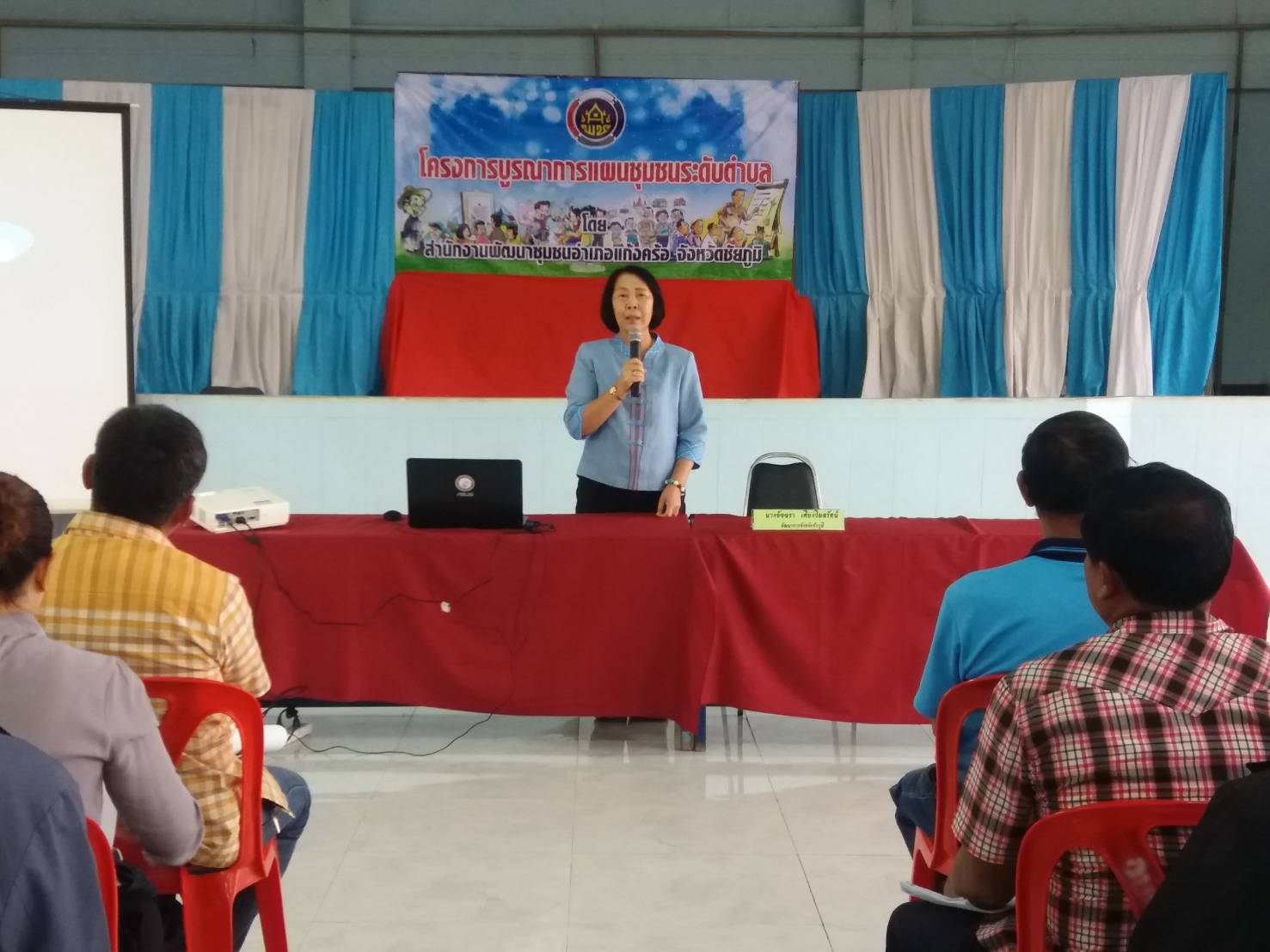 พจ.ชัยภูมิ มอบนโยบายการจัดทำแผนและประสานแผนระดับพื้นที่(One Plan) และบรรยายพิเศษเกี่ยวกับการบูรณาการแผนชุมชนระดับตำบล