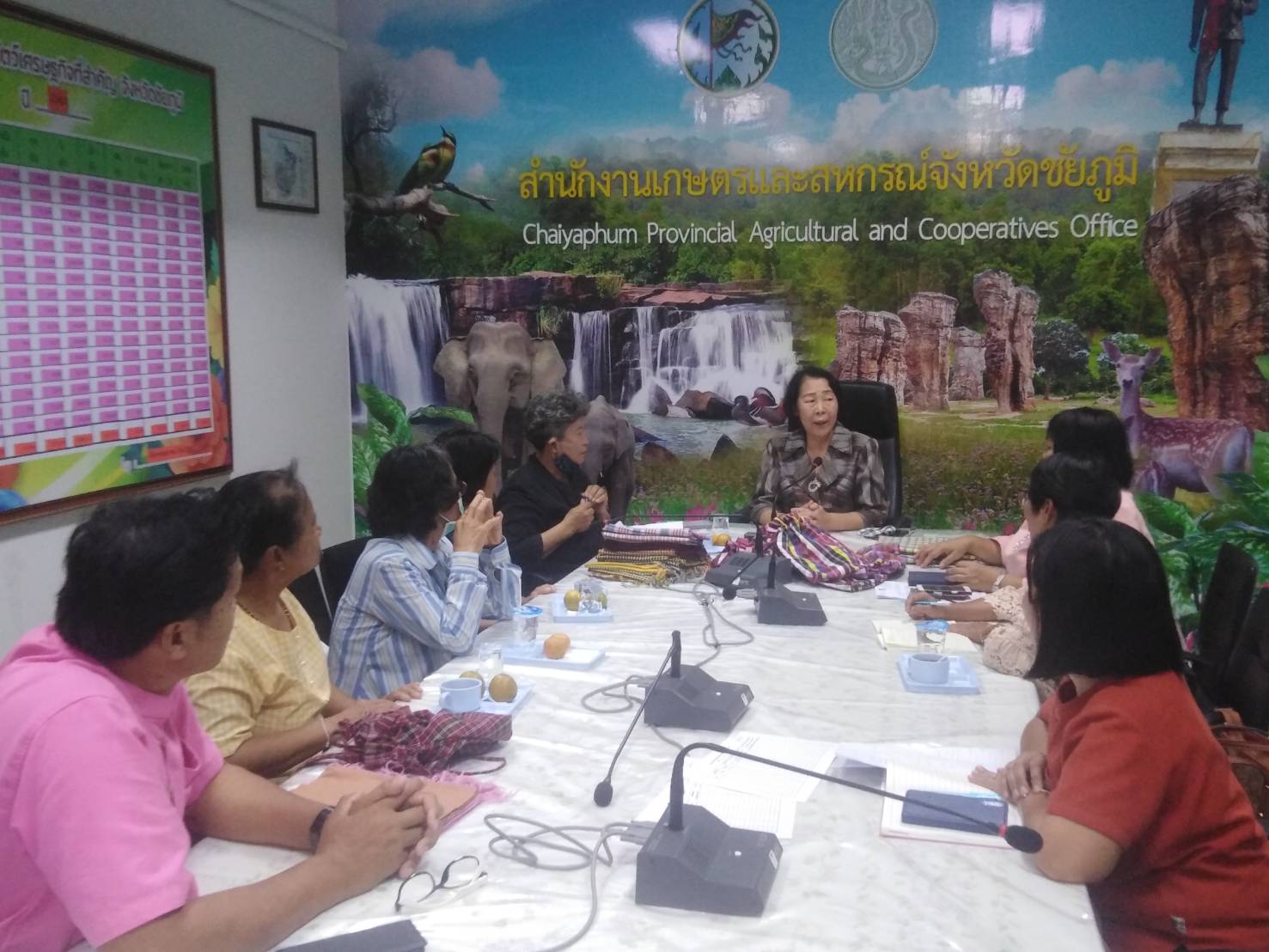 จังหวัดชัยภูมิ ประชุมแกนนำผู้ผลิต ผู้ประกอบการผ้าฝ้าย ผ้าขาวม้า