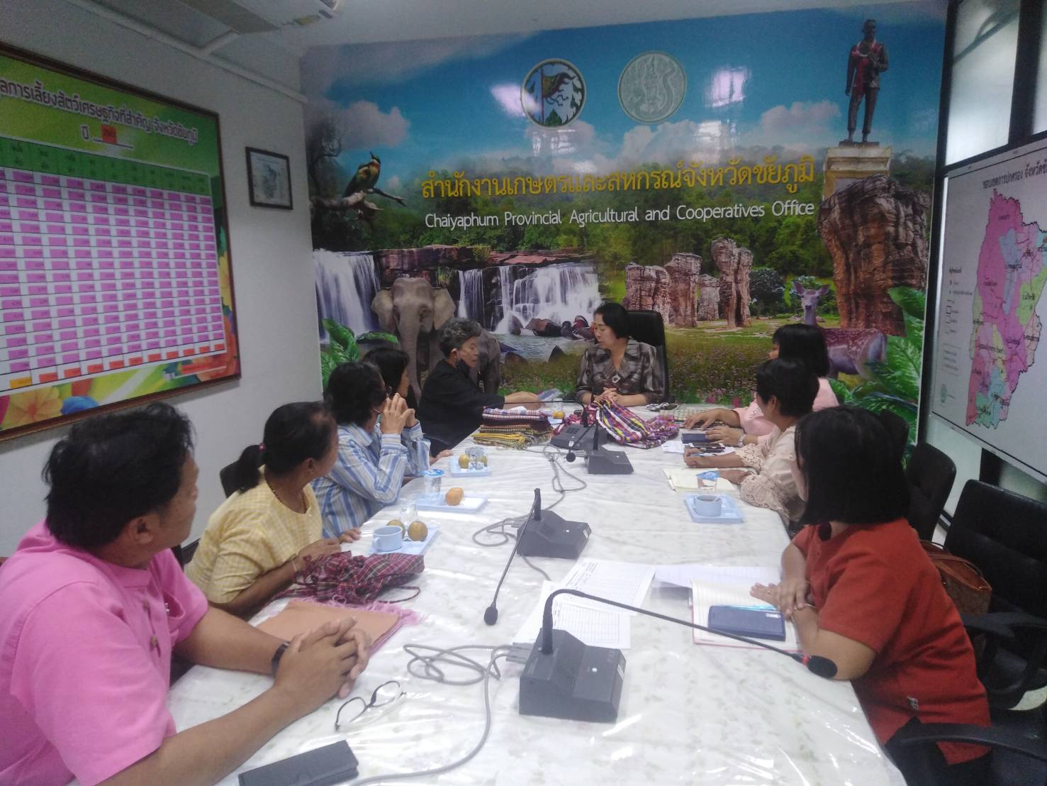 จังหวัดชัยภูมิ ประชุมแกนนำผู้ผลิต ผู้ประกอบการผ้าฝ้าย ผ้าขาวม้า