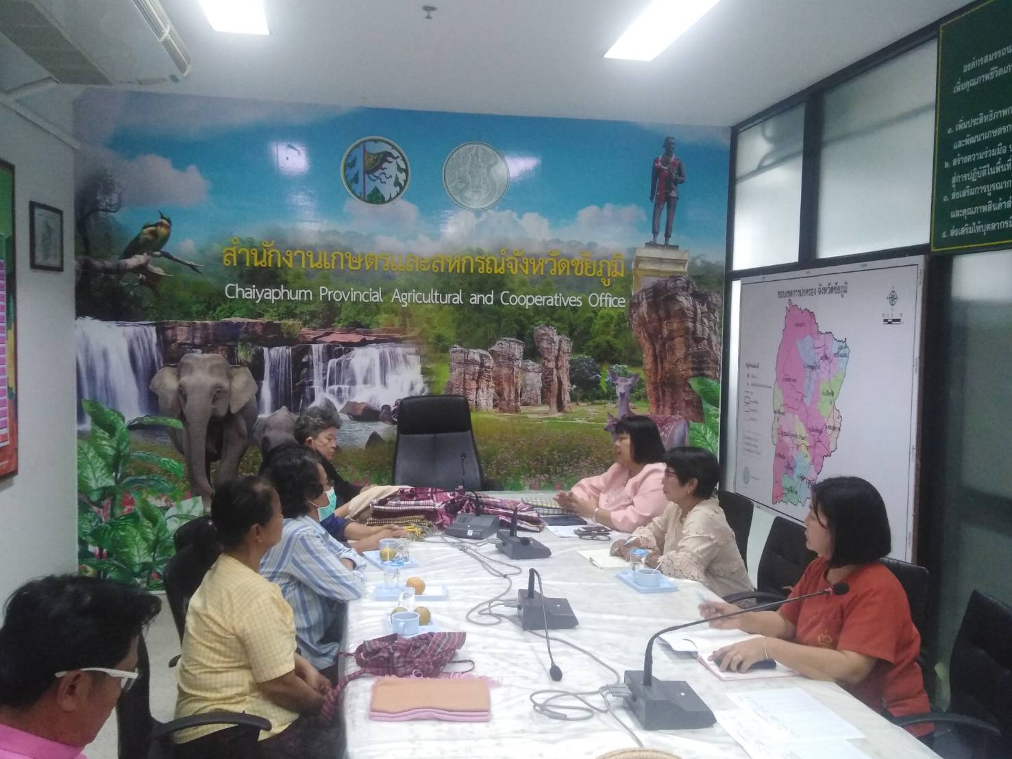 จังหวัดชัยภูมิ ประชุมแกนนำผู้ผลิต ผู้ประกอบการผ้าฝ้าย ผ้าขาวม้า