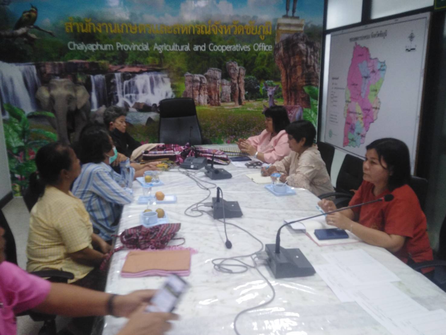 จังหวัดชัยภูมิ ประชุมแกนนำผู้ผลิต ผู้ประกอบการผ้าฝ้าย ผ้าขาวม้า
