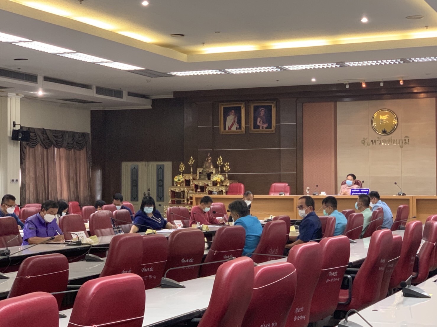 #พช_ชัยภูมิ ประชุมมอบนโยบายและชี้แจงข้อราชการสำคัญของปลัดกระทรวงมหาดไทยผ่านระบบวีดิทัศน์ทางไกล (Video Conference System)
