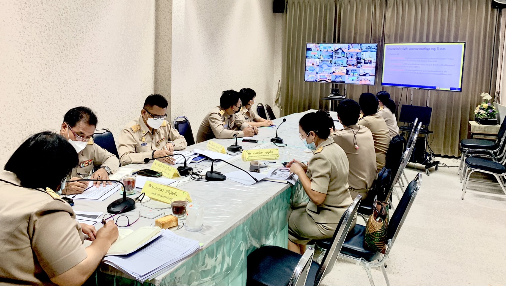 #พช_ชัยภูมิ ร่วมรับฟังการบริหารการจัดเก็บข้อมูลความจำเป็นพื้นฐาน (จปฐ.) ปี 2565