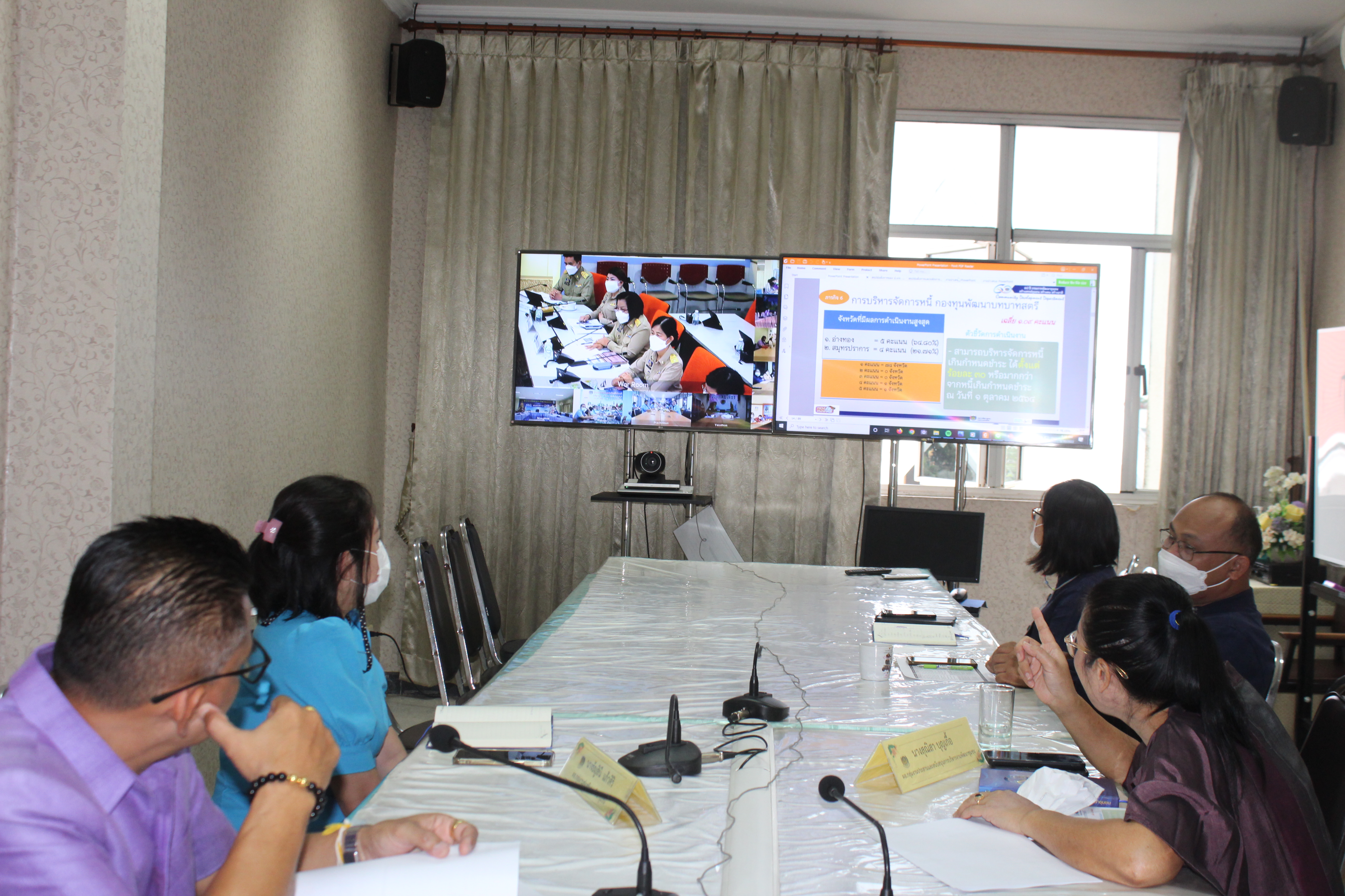#พช_ชัยภูมิ ร่วมประชุมประจำเดือนกรมการพัฒนาชุมชน ครั้งที่ 9/2565 ผ่านระบบวีดีทัศทางไกล (Video Conference)