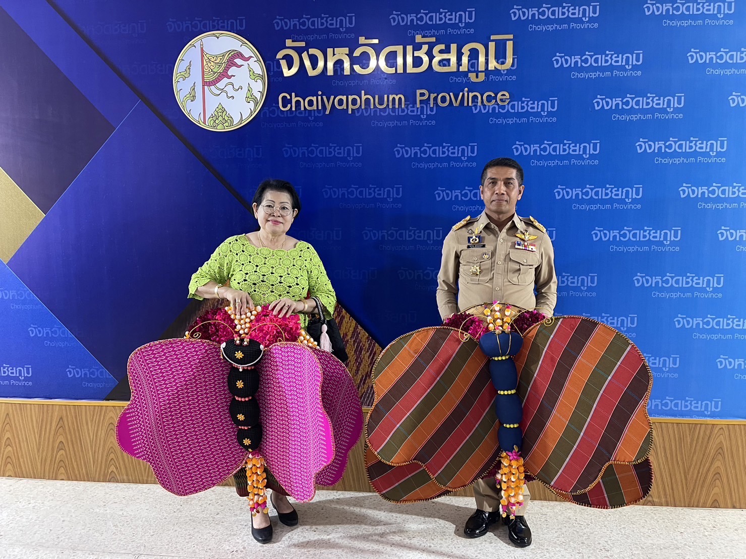 #พช_ชัยภูมิ ส่งมอบผีเสื้อประดิษฐ์ เพื่อร่วมเป็นส่วนหนึ่งของกิจกรรมงานกาชาด ประจำปี 2565 ภายใต้ชื่องาน ” 9 ทศวรรษบารมี สดุดีสภานายิกาสภากาชาดไทย