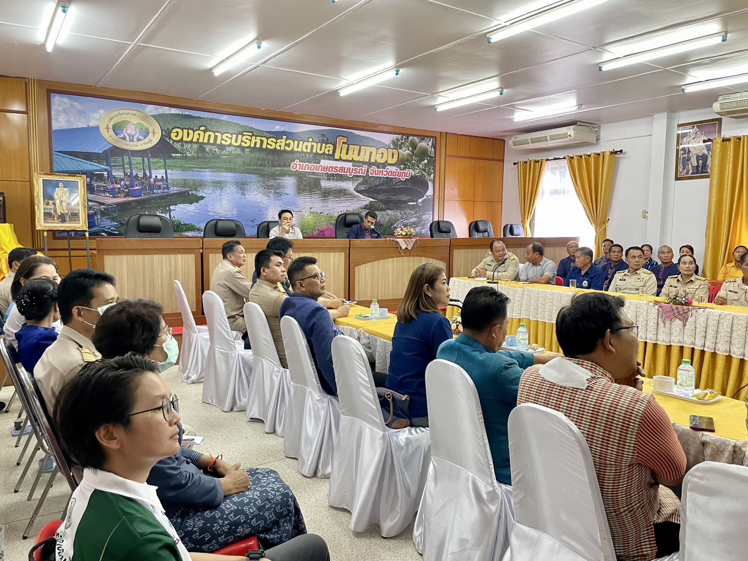 พช_ชัยภูมิ ร่วมประชุมขับเคลื่อนการท่องเที่ยวโดยชุมชนตำบลโนนทอง อำเภอเกษตรสมบูรณ์ จังหวัดชัยภูมิ