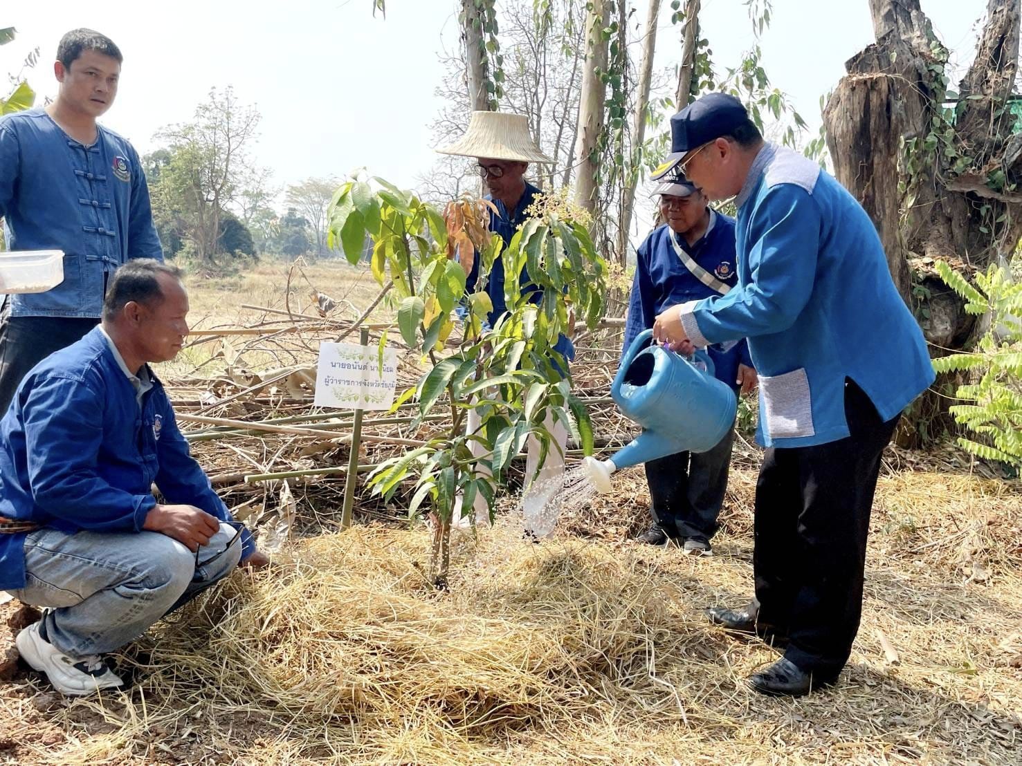 จังหวัดชัยภูมิ>>น้อมสำนึกในพระมหากรุณาธิคุณพระบาทสมเด็จพระเจ้าอยู่หัว ผู้ว่าราชการจังหวัดชัยภูมิ นำเอามื้อสามัคคี เพาะเมล็ดกล้าไม้และพันธุ์ผัก ขยายผลการพัฒนาพื้นที่ต้นแบบการพัฒนาคุณภาพชีวิตตามหลักทฤษฎีใหม่ ประยุกต์สู่ “โคก หนอง นา” สร้างพื้นที่ป่า 3 อย่าง ประโยชน์ 4 อย่าง