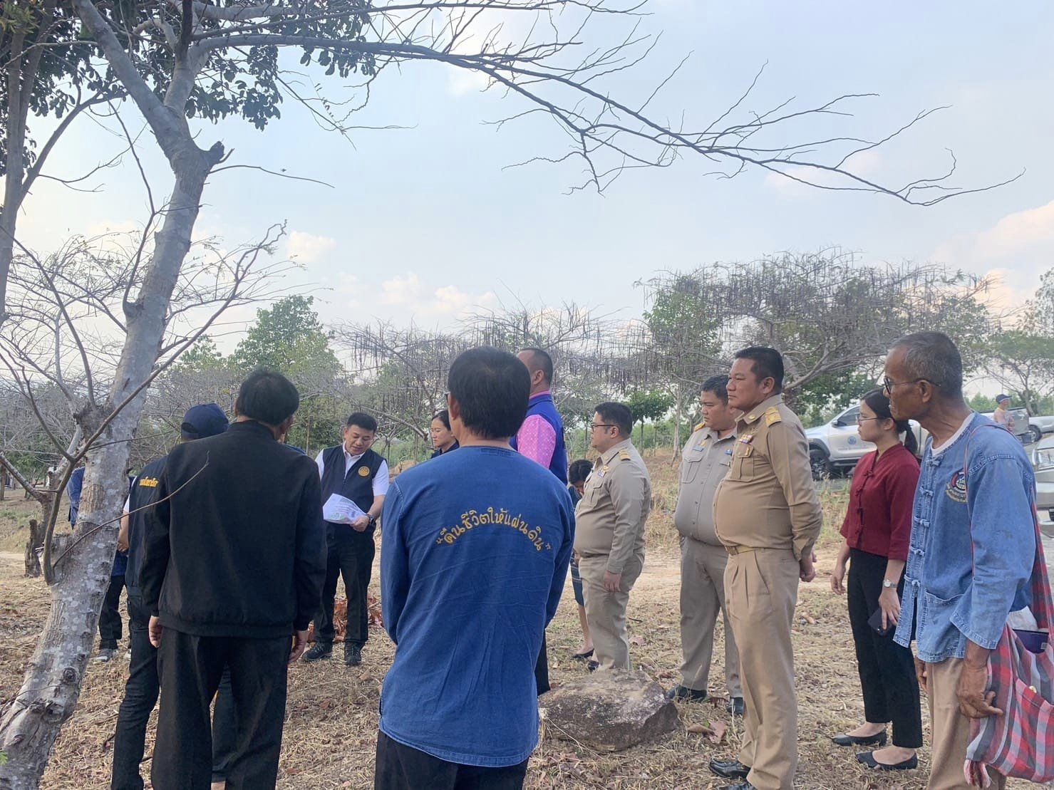 พช.ชัยภูมิ : ร่วมลงพื้นที่สำรวจ ออกแบบ โคก หนอง นา อรุณธรรมสถาน วัดพระธาตุชัยภูมิ