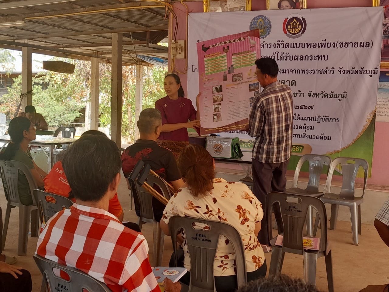 พช.ชัยภูมิ เสริมสร้างความเข้มแข็งขอชุมชนตามหลักปรัชญาของเศรษฐกิจพอเพียงแก่ครัวเรือนผลกระทบจากโครงการก่อสร้างอ่างเก็บน้ำลำน้ำชี อันเนื่องมาจากพระราชดำริ