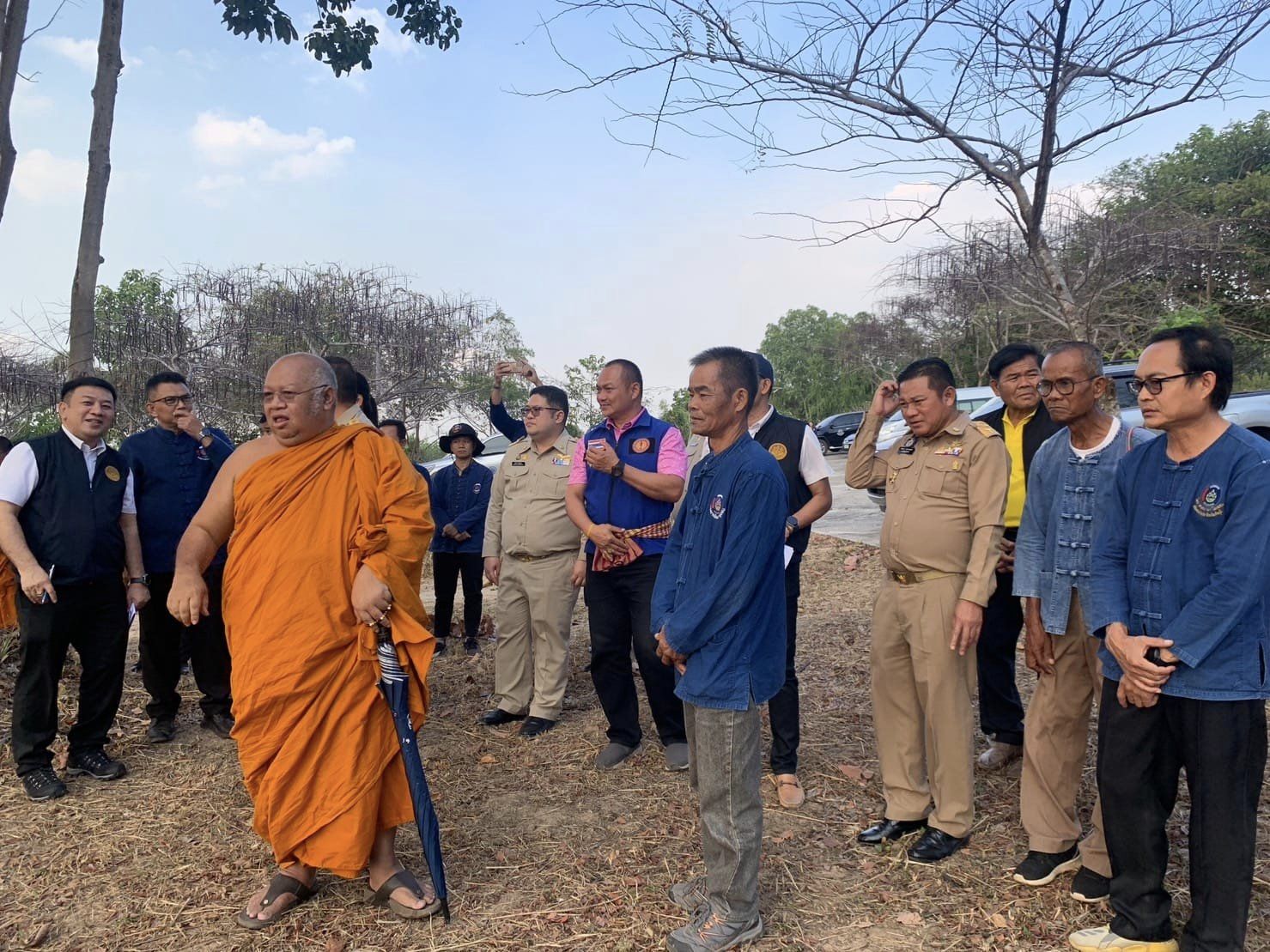 พช.ชัยภูมิ : ร่วมลงพื้นที่สำรวจ ออกแบบ โคก หนอง นา อรุณธรรมสถาน วัดพระธาตุชัยภูมิ