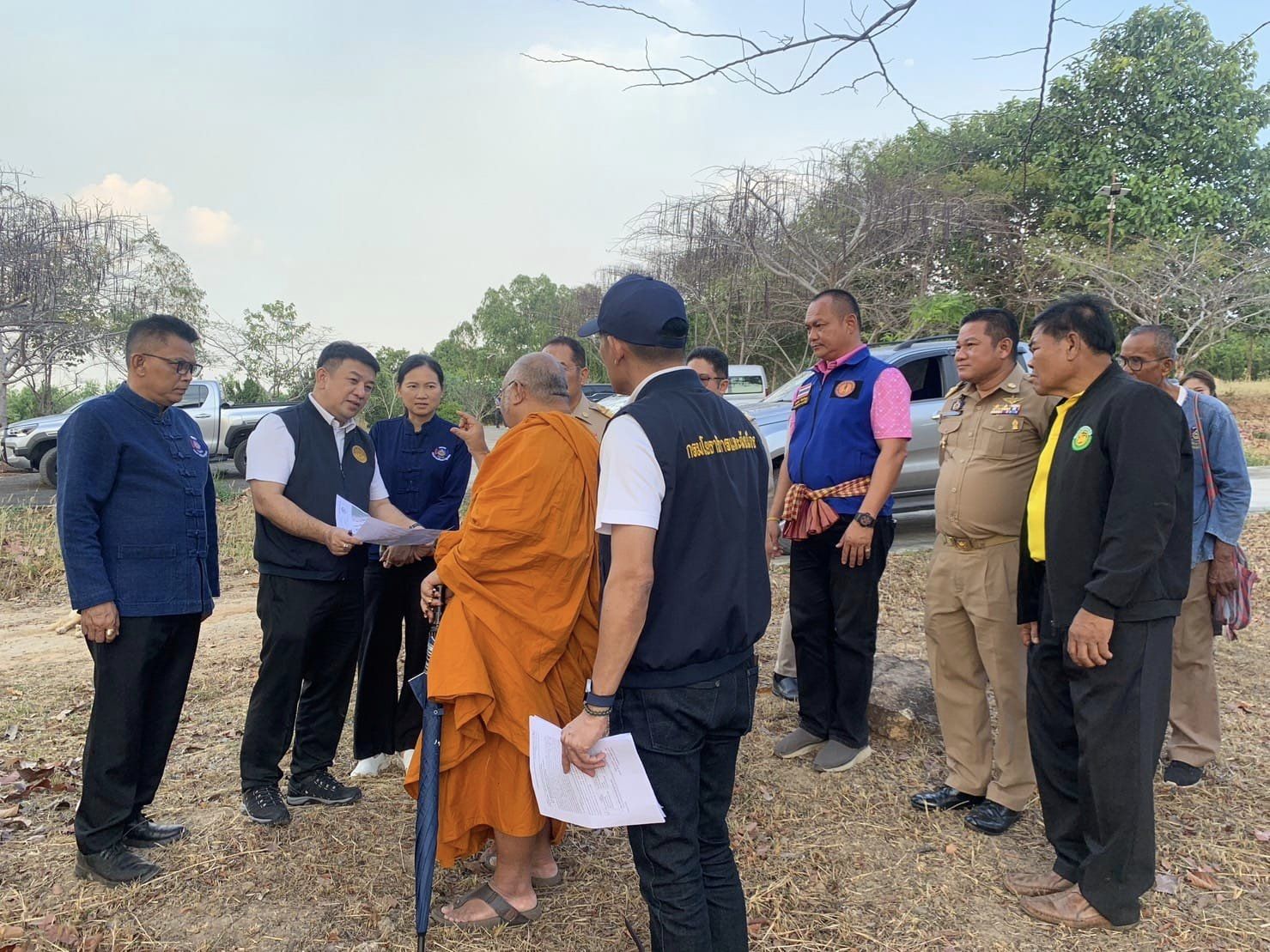 พช.ชัยภูมิ : ร่วมลงพื้นที่สำรวจ ออกแบบ โคก หนอง นา อรุณธรรมสถาน วัดพระธาตุชัยภูมิ