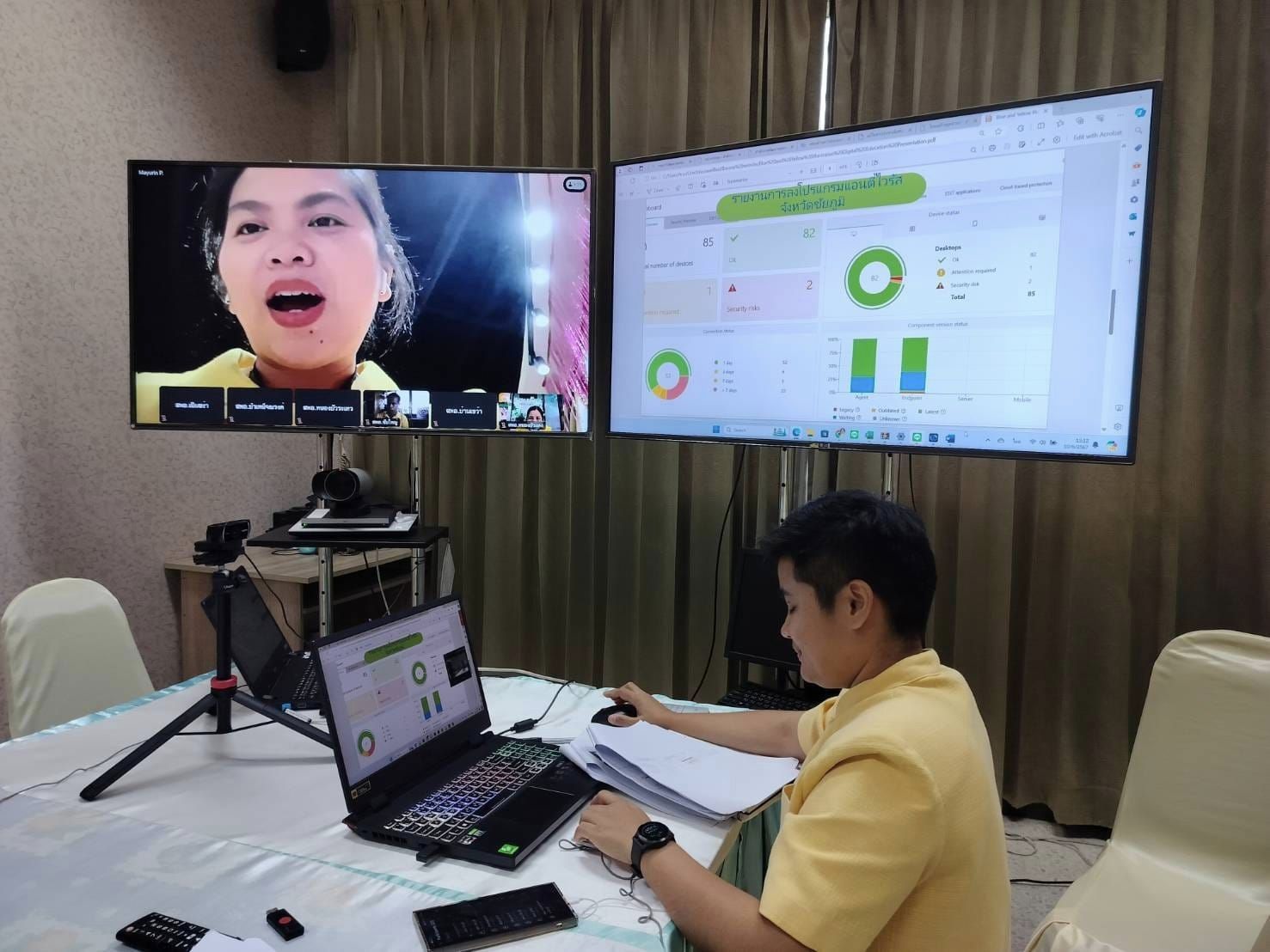 พช.ชัยภูมิ ยกระดับความรู้และความปลอดภัยด้านสารสนเทศให้แก่บุคลากรสำนักงานพัฒนาชุมชนอำเภอ ผ่านระบบออนไลน์ Cisco Webex Meeting