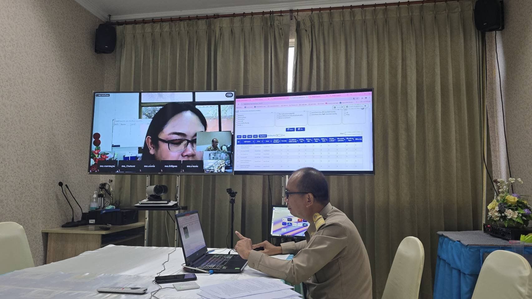 พช.ชัยภูมิ ประชุมชี้แจงแนวทางการบันทึกข้อมูลสภาพปัญหา ความต้องการ แนวทาง/แผนงาน/กิจกรรมที่จะดําเนินการหรือขอรับการช่วยเหลือครัวเรือนยากจนในระบบ TPMAP Logbook ปี 2567 ผ่านระบบ Cisco Webex Meeting กรมการพัฒนาชุมชน