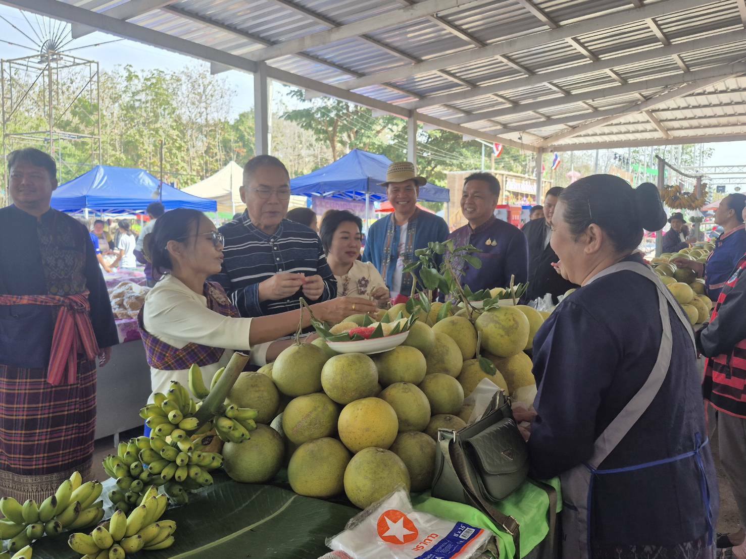 พช.ชัยภูมิ ร่วมประเพณีอีสาน นอนลาน ตีข้าว วิถีชาวโนนทอง อำเภอเกษตรสมบูรณ์ จังหวัดชัยภูมิ