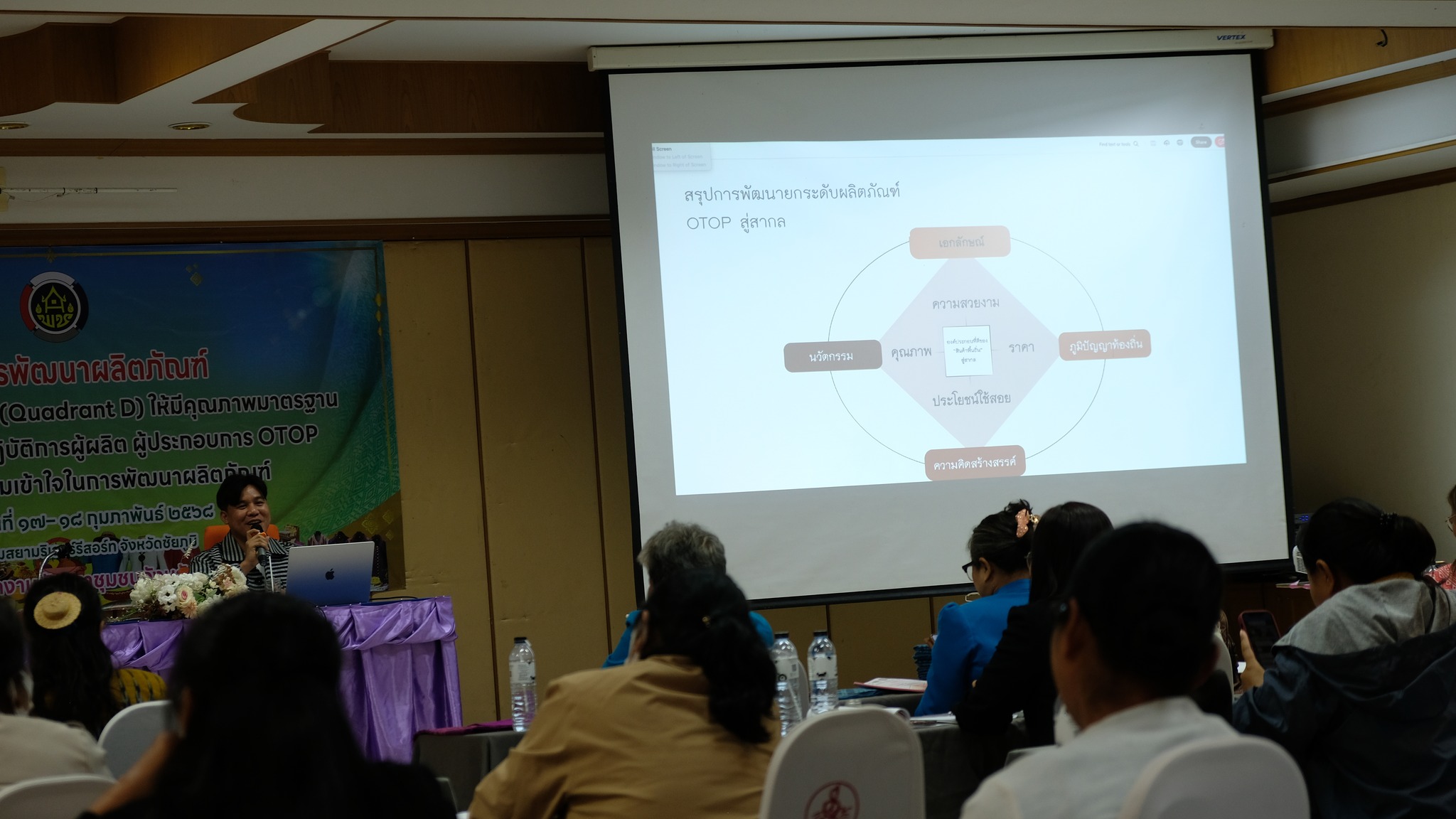 พช.ชัยภูมิ ส่งเสริมการพัฒนาผลิตภัณฑ์กลุ่มปรับตัวสู่การพัฒนา (Quadrant D) ให้มีคุณภาพได้มาตรฐาน